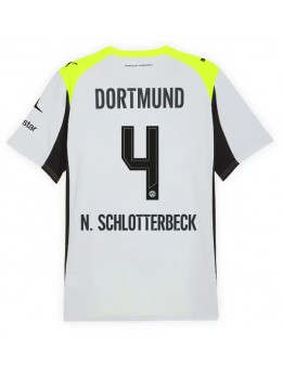Billige Borussia Dortmund Nico Schlotterbeck #4 Bortedrakt 2025-26 Kortermet